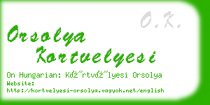 orsolya kortvelyesi business card